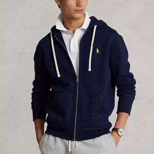 Polo Ralph Lauren Men’s Fleece Full-Zip Hooded Jacket Navy, Size 3XLT (New)